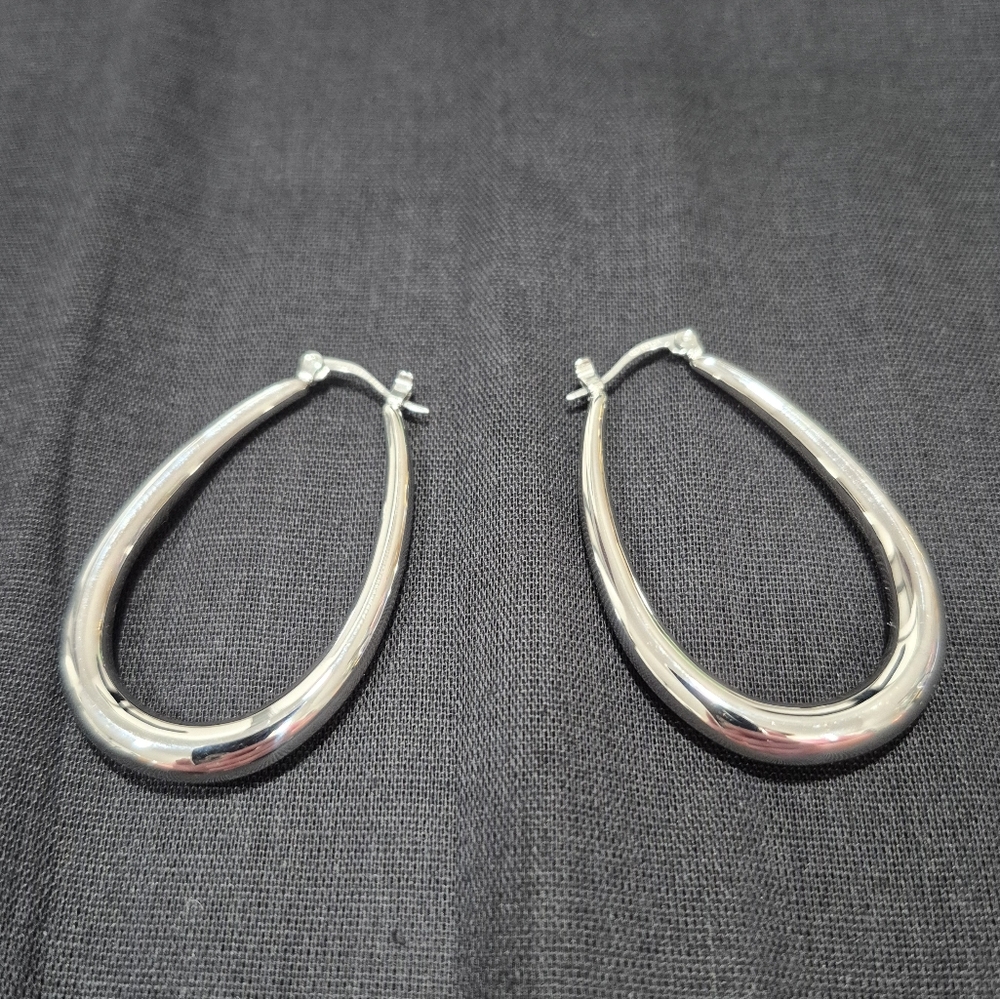 NWOT Simple Stainless Steel Hoops